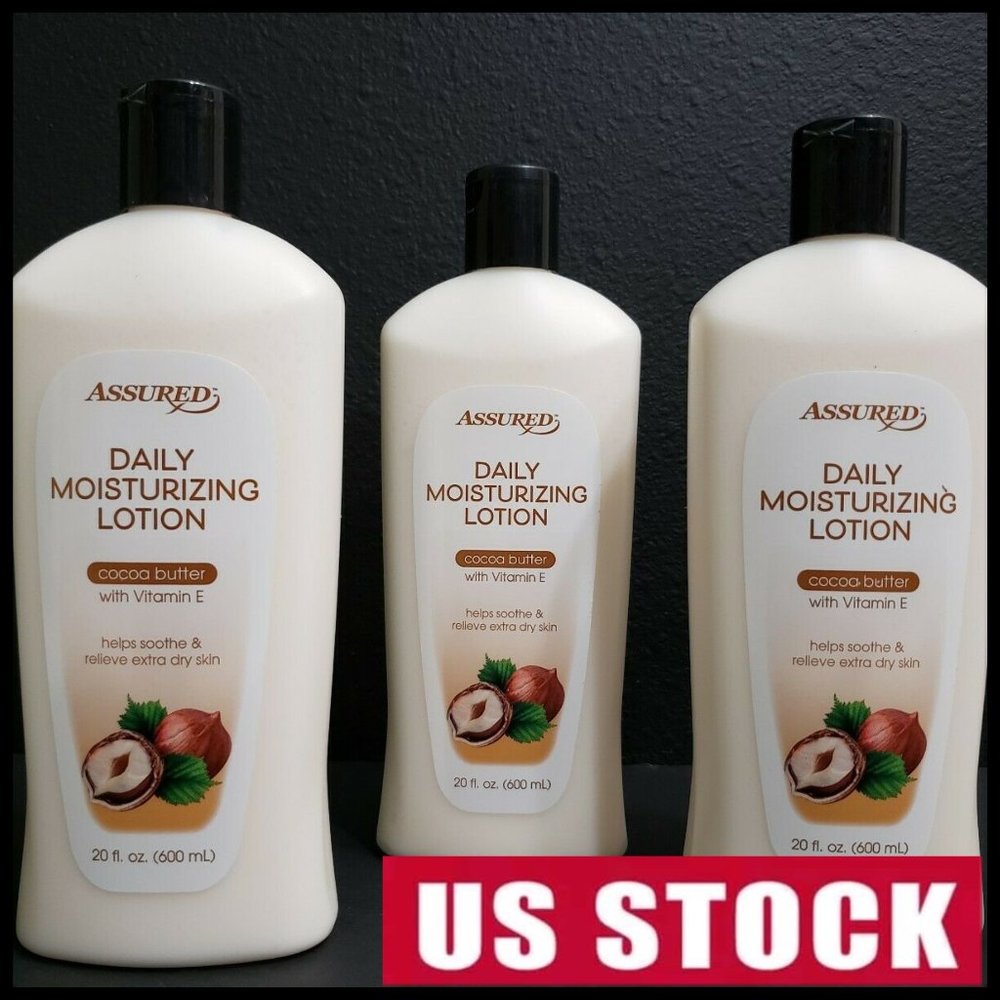 3 LOT Assured Moisturizing Cocoa Butter Lotion